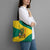 Grenada Christmas Tote Bag with Santa Nutmeg Tree Peace Dove and Festive Gift Design - Wonder Print Shop