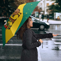 Grenada Christmas Umbrella with Santa Nutmeg Tree Peace Dove and Festive Gift Design - Wonder Print Shop