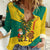 Grenada Christmas Women Casual Shirt with Santa Nutmeg Tree Peace Dove and Festive Gift Design - Wonder Print Shop