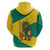 Grenada Christmas Zip Hoodie with Santa Nutmeg Tree Peace Dove and Festive Gift Design - Wonder Print Shop
