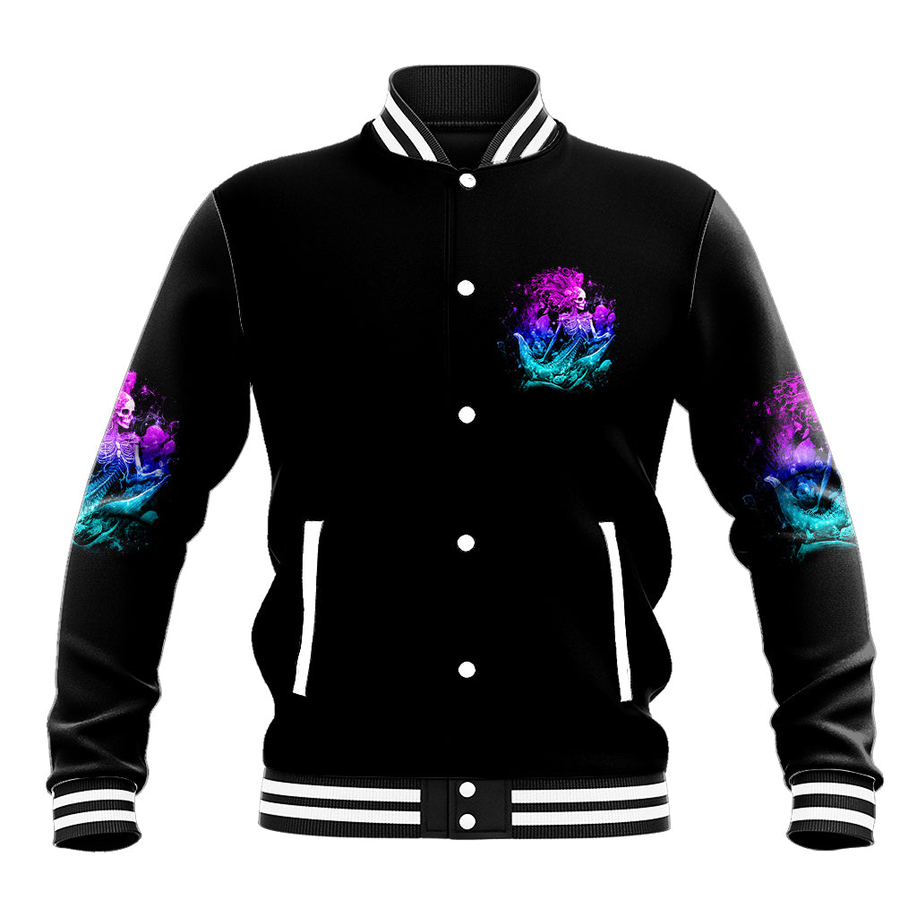 My Demons Tried To Drown Me Mermaid Baseball Jacket - Wonder Print Shop