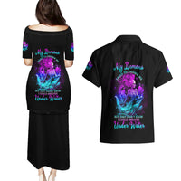 My Demons Tried To Drown Me Mermaid Couples Matching Puletasi Dress and Hawaiian Shirt - Wonder Print Shop