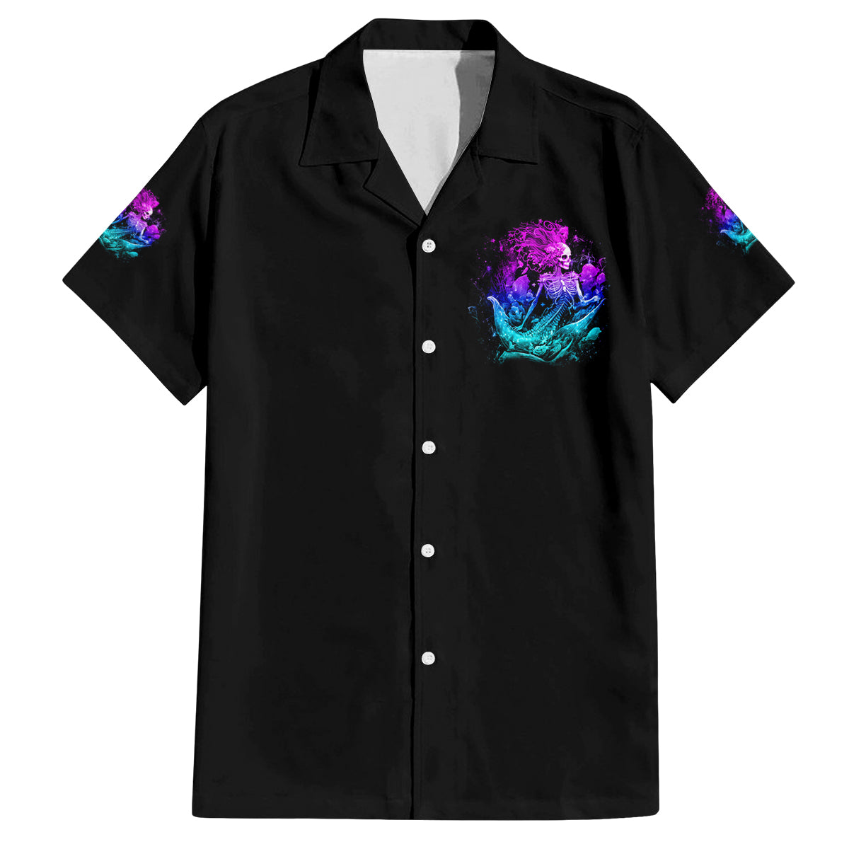 My Demons Tried To Drown Me Mermaid Family Matching Puletasi Dress and Hawaiian Shirt - Wonder Print Shop