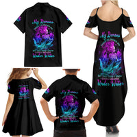 My Demons Tried To Drown Me Mermaid Family Matching Summer Maxi Dress and Hawaiian Shirt - Wonder Print Shop