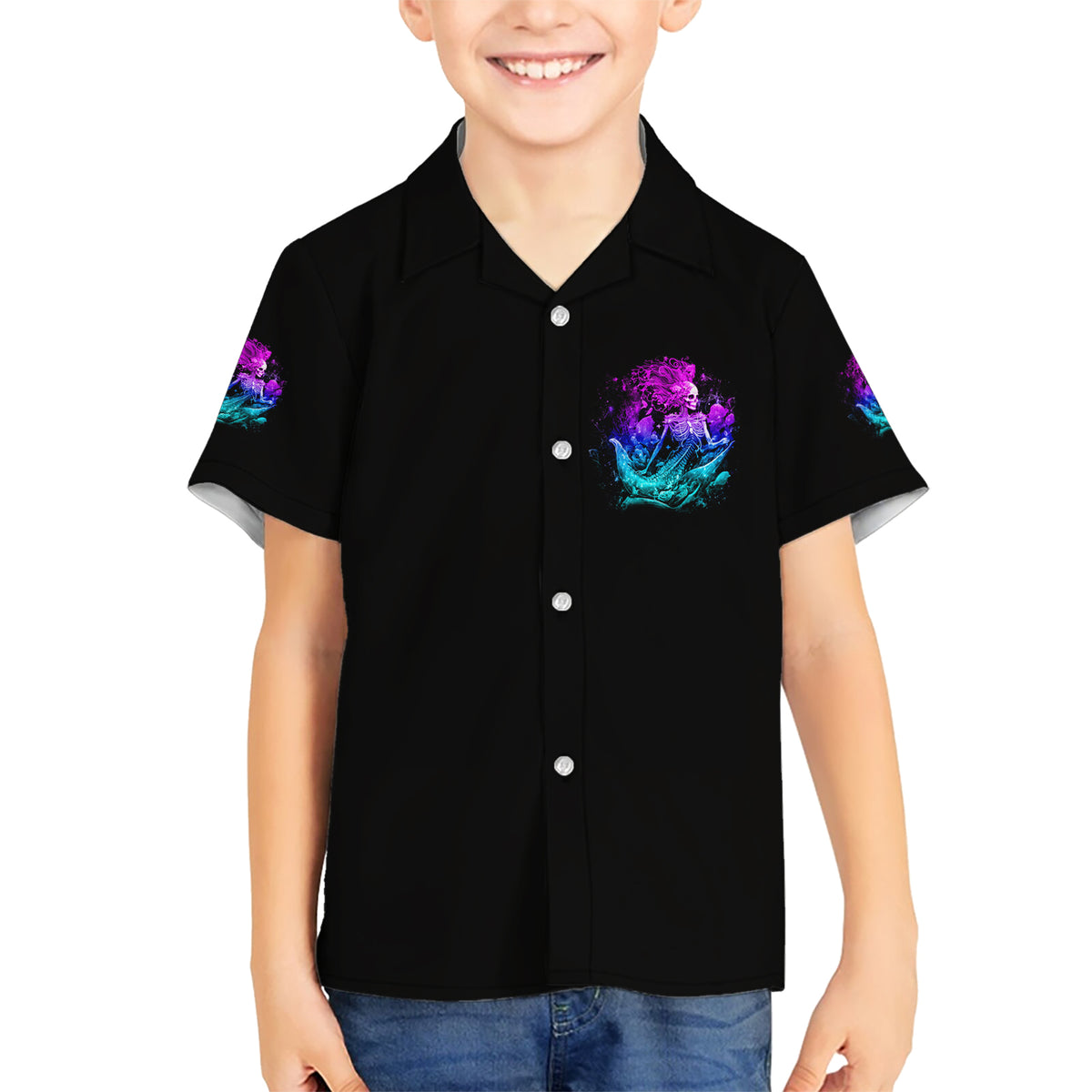 My Demons Tried To Drown Me Mermaid Kid Hawaiian Shirt - Wonder Print Shop