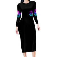 My Demons Tried To Drown Me Mermaid Long Sleeve Bodycon Dress - Wonder Print Shop