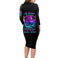My Demons Tried To Drown Me Mermaid Long Sleeve Bodycon Dress - Wonder Print Shop
