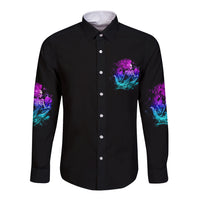 My Demons Tried To Drown Me Mermaid Long Sleeve Button Shirt - Wonder Print Shop