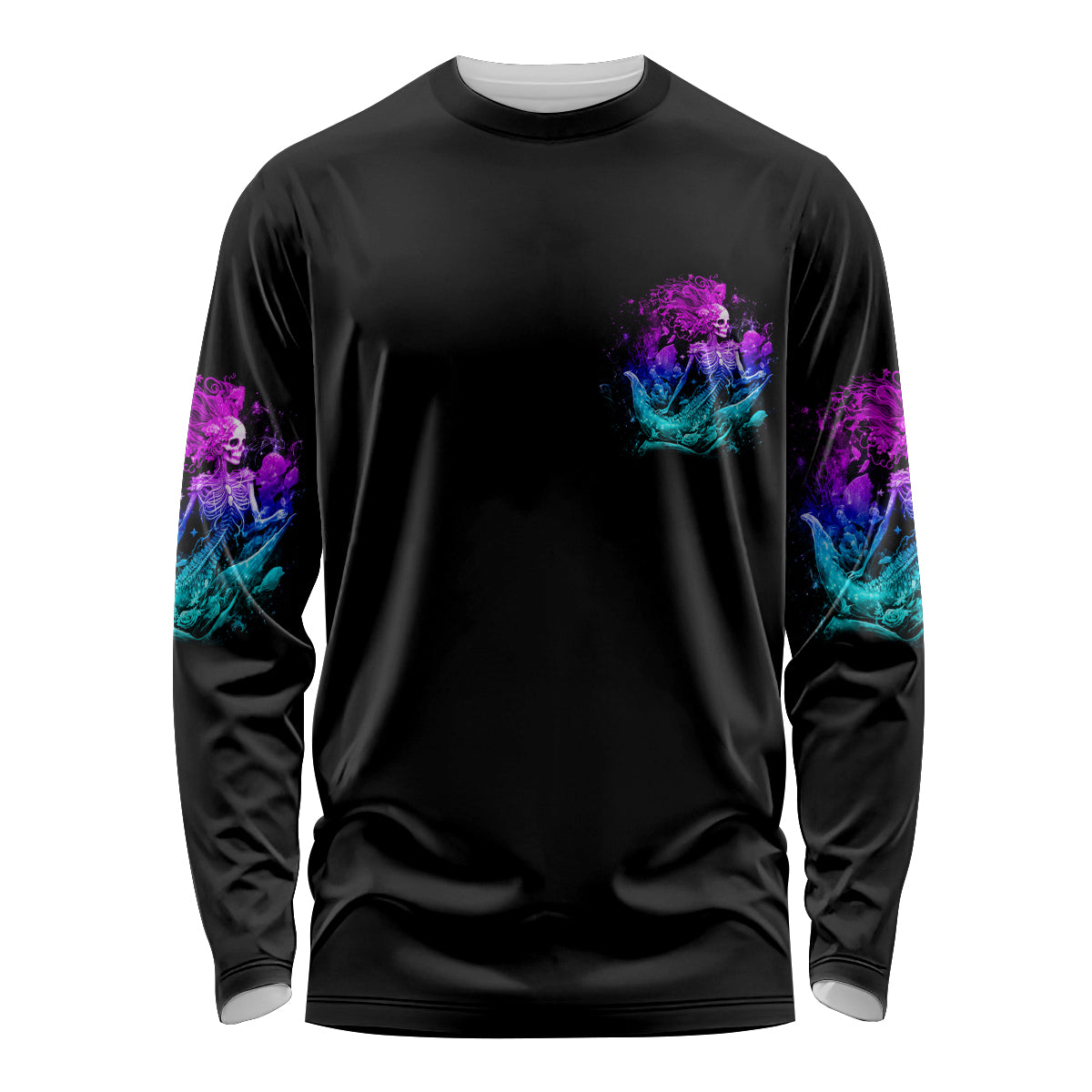 My Demons Tried To Drown Me Mermaid Long Sleeve Shirt - Wonder Print Shop