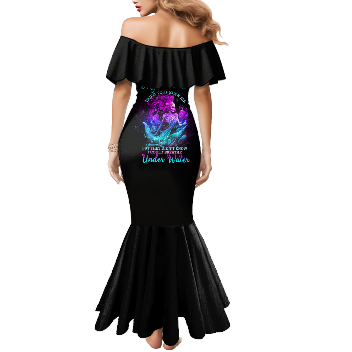 My Demons Tried To Drown Me Mermaid Mermaid Dress - Wonder Print Shop