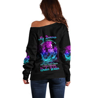 My Demons Tried To Drown Me Mermaid Off Shoulder Sweater - Wonder Print Shop