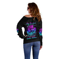 My Demons Tried To Drown Me Mermaid Off Shoulder Sweater - Wonder Print Shop