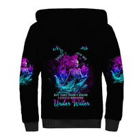 My Demons Tried To Drown Me Mermaid Sherpa Hoodie - Wonder Print Shop
