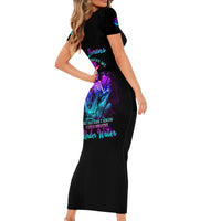 My Demons Tried To Drown Me Mermaid Short Sleeve Bodycon Dress - Wonder Print Shop