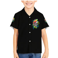 Warning This Tattooed Girl Flower Family Matching Mermaid Dress and Hawaiian Shirt - Wonder Print Shop