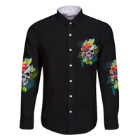 Warning This Tattooed Girl Flower Family Matching Off Shoulder Short Dress and Hawaiian Shirt - Wonder Print Shop