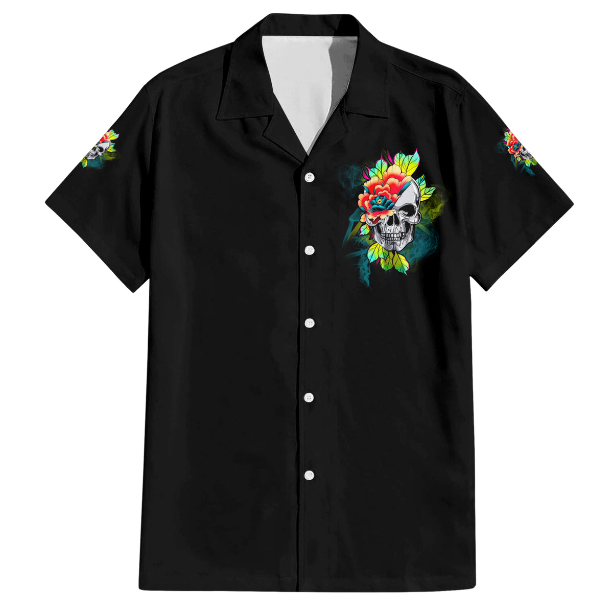 Warning This Tattooed Girl Flower Family Matching Short Sleeve Bodycon Dress and Hawaiian Shirt - Wonder Print Shop