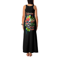 Warning This Tattooed Girl Flower Family Matching Tank Maxi Dress and Hawaiian Shirt - Wonder Print Shop