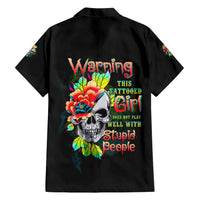 Warning This Tattooed Girl Flower Hawaiian Shirt - Wonder Print Shop