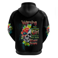 Warning This Tattooed Girl Flower Hoodie - Wonder Print Shop