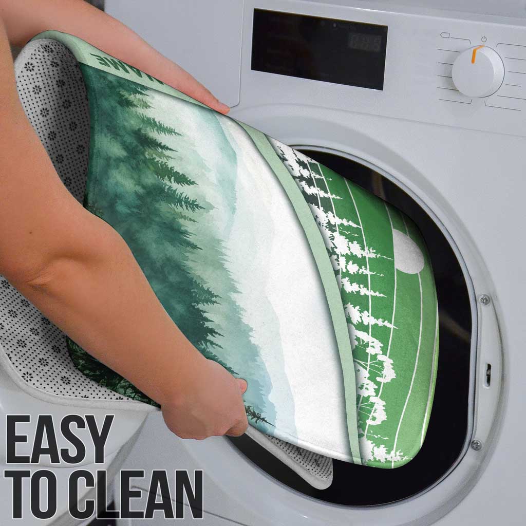 Custom Disc Golf Bathroom Set with Forest Landscape Basket Silhouette - Wonder Print Shop
