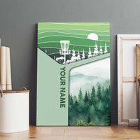 Custom Disc Golf Canvas Wall Art with Forest Landscape Basket Silhouette - Wonder Print Shop