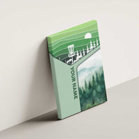 Custom Disc Golf Canvas Wall Art with Forest Landscape Basket Silhouette - Wonder Print Shop