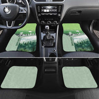 Custom Disc Golf Car Mats with Forest Landscape Basket Silhouette - Wonder Print Shop