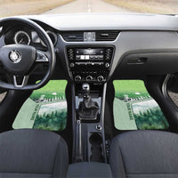 Custom Disc Golf Car Mats with Forest Landscape Basket Silhouette - Wonder Print Shop