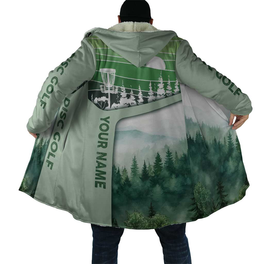 Custom Disc Golf Cloak with Forest Landscape Basket Silhouette - Wonder Print Shop