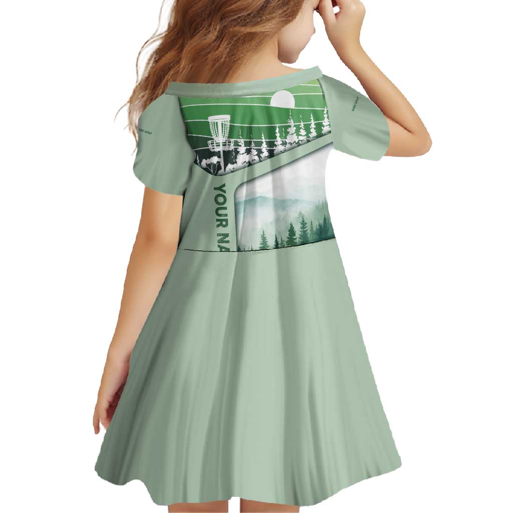 Custom Disc Golf Family Matching Off Shoulder Maxi Dress and Hawaiian Shirt with Forest Landscape Basket Silhouette - Wonder Print Shop