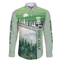 Custom Disc Golf Family Matching Puletasi and Hawaiian Shirt with Forest Landscape Basket Silhouette - Wonder Print Shop