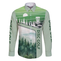 Custom Disc Golf Family Matching Short Sleeve Bodycon Dress and Hawaiian Shirt with Forest Landscape Basket Silhouette - Wonder Print Shop