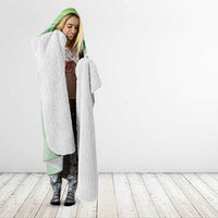 Custom Disc Golf Hooded Blanket with Forest Landscape Basket Silhouette - Wonder Print Shop