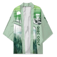 Custom Disc Golf Kimono with Forest Landscape Basket Silhouette - Wonder Print Shop