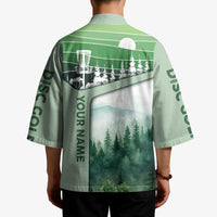 Custom Disc Golf Kimono with Forest Landscape Basket Silhouette - Wonder Print Shop