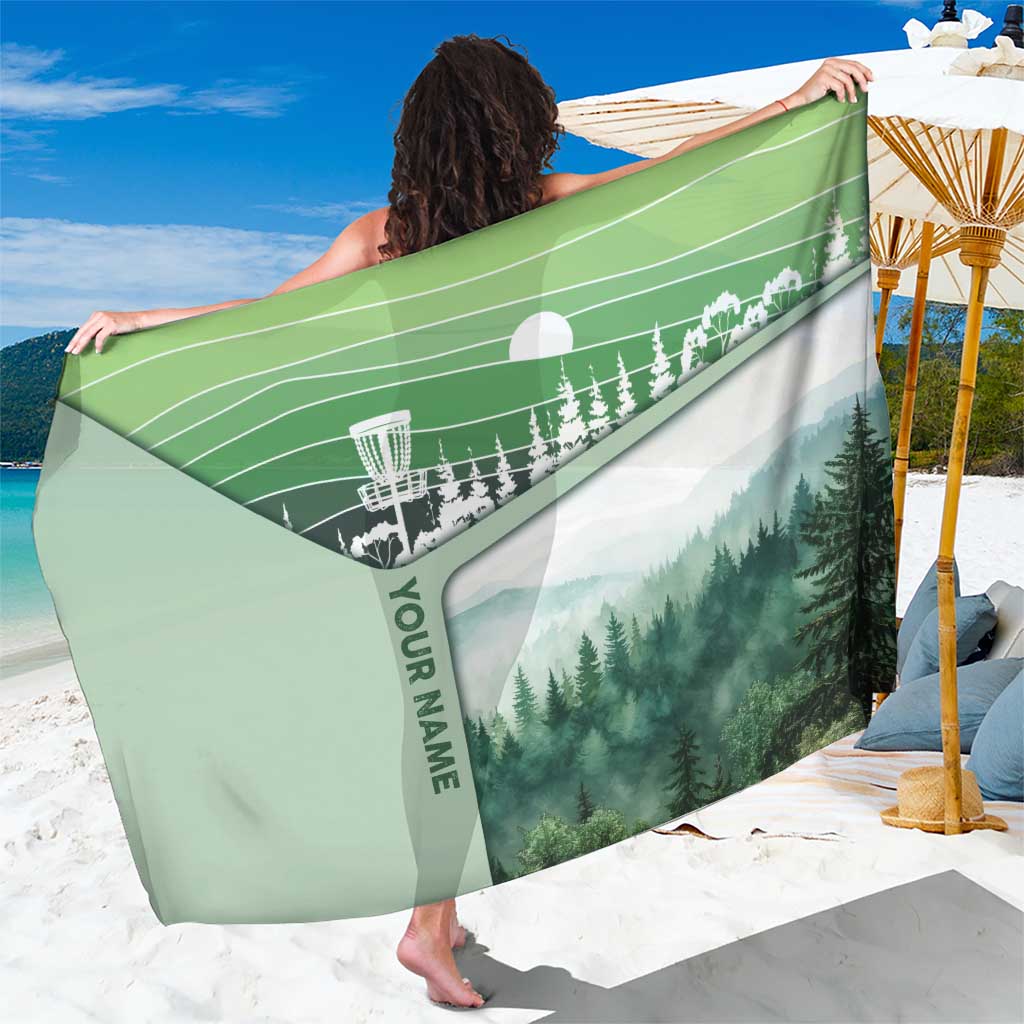 Custom Disc Golf Sarong with Forest Landscape Basket Silhouette - Wonder Print Shop