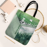 Custom Disc Golf Tote Bag with Forest Landscape Basket Silhouette - Wonder Print Shop