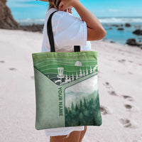 Custom Disc Golf Tote Bag with Forest Landscape Basket Silhouette - Wonder Print Shop