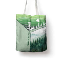 Custom Disc Golf Tote Bag with Forest Landscape Basket Silhouette - Wonder Print Shop