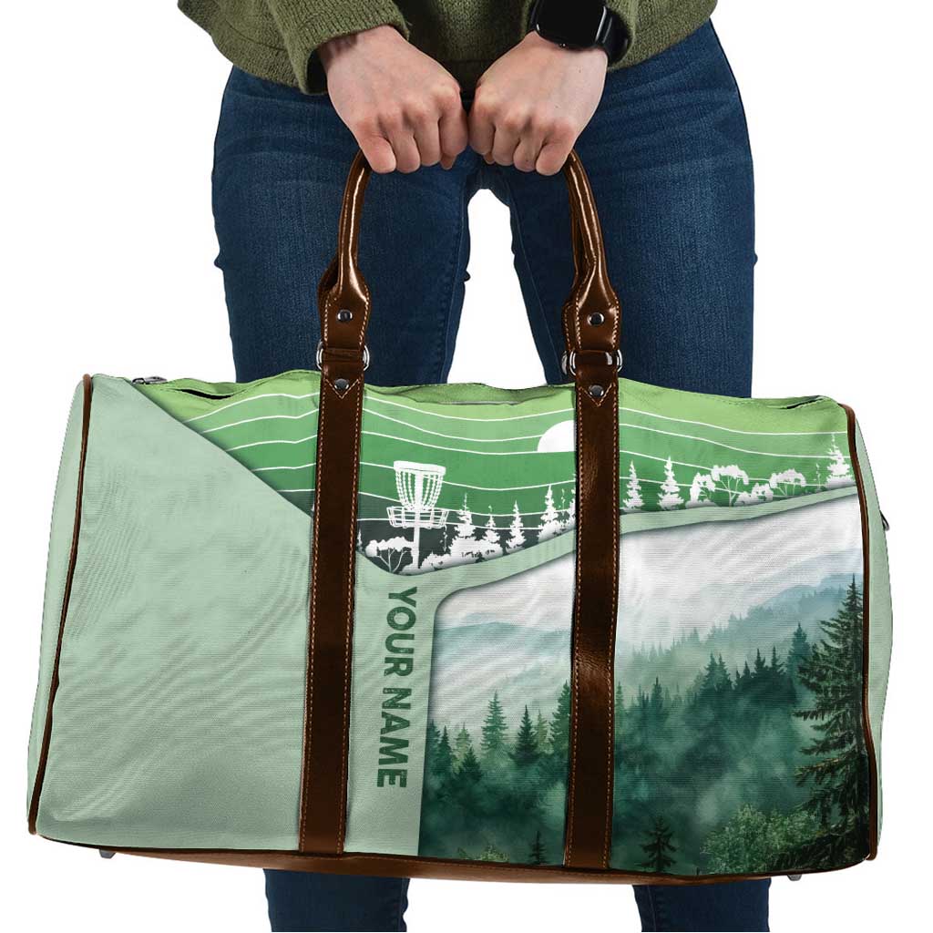 Custom Disc Golf Travel Bag with Forest Landscape Basket Silhouette - Wonder Print Shop