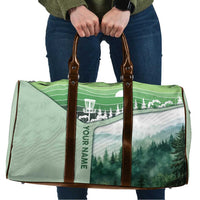 Custom Disc Golf Travel Bag with Forest Landscape Basket Silhouette - Wonder Print Shop