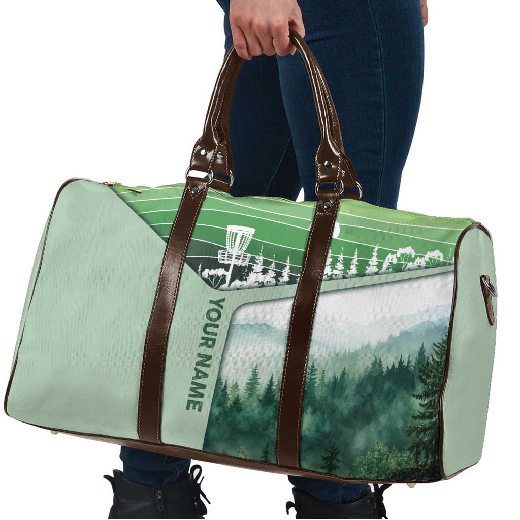Custom Disc Golf Travel Bag with Forest Landscape Basket Silhouette - Wonder Print Shop