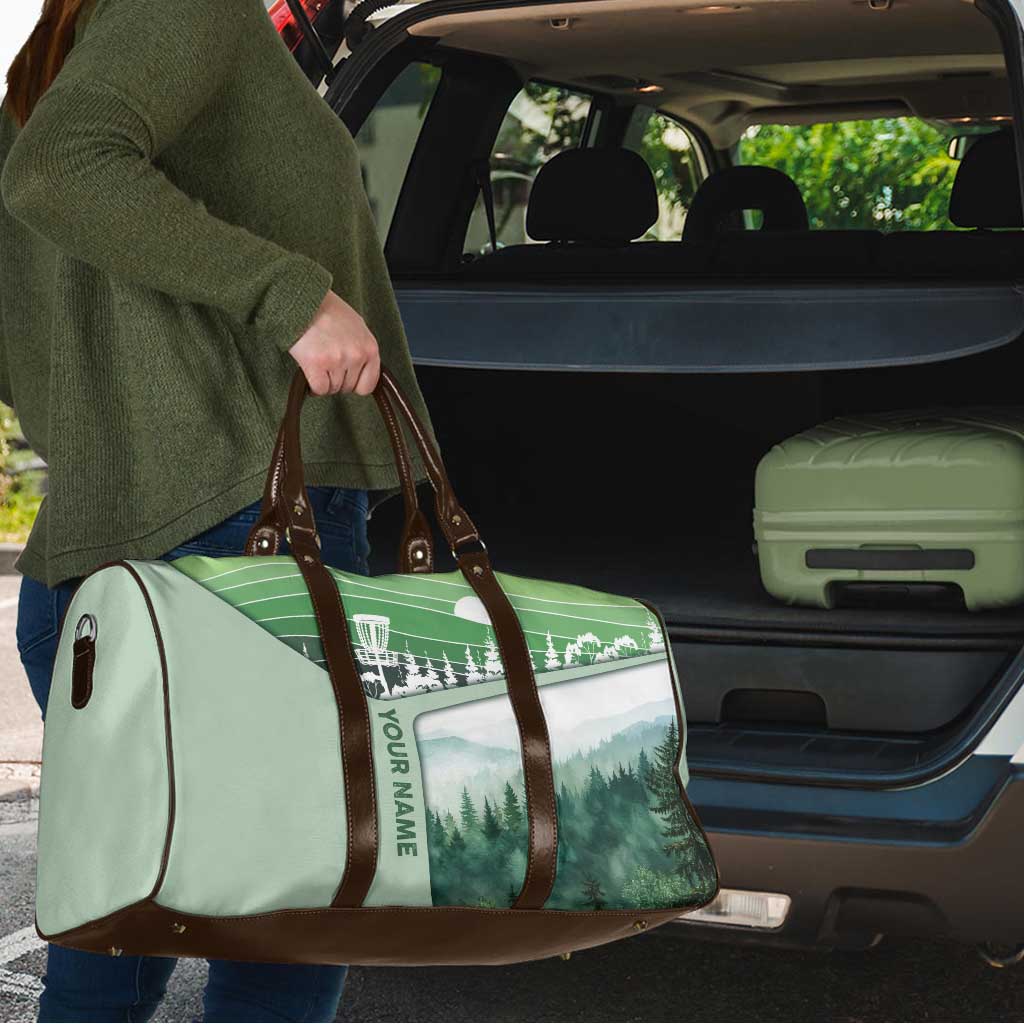 Custom Disc Golf Travel Bag with Forest Landscape Basket Silhouette - Wonder Print Shop