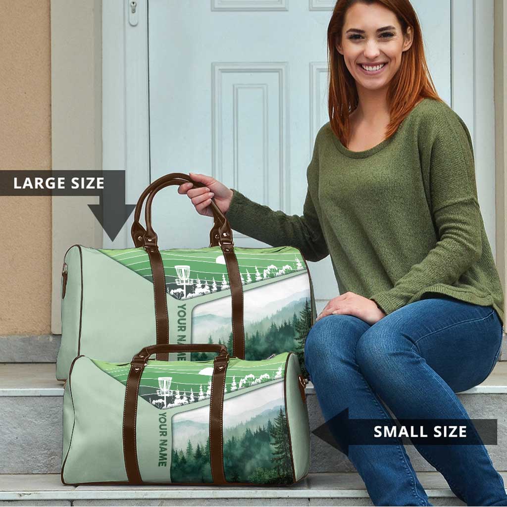 Custom Disc Golf Travel Bag with Forest Landscape Basket Silhouette - Wonder Print Shop