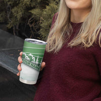 Custom Disc Golf Tumbler Cup with Forest Landscape Basket Silhouette - Wonder Print Shop