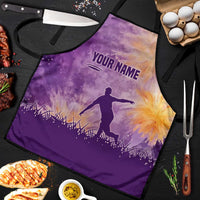 Custom Disc Golf Apron with Purple Sunset Tie Dye Basket and Player Silhouette - Wonder Print Shop
