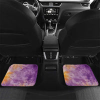 Custom Disc Golf Car Mats with Purple Sunset Tie Dye Basket and Player Silhouette - Wonder Print Shop