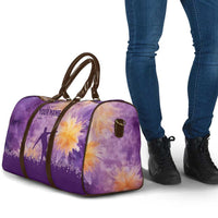 Custom Disc Golf Travel Bag with Purple Sunset Tie Dye Basket and Player Silhouette - Wonder Print Shop