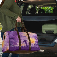 Custom Disc Golf Travel Bag with Purple Sunset Tie Dye Basket and Player Silhouette - Wonder Print Shop